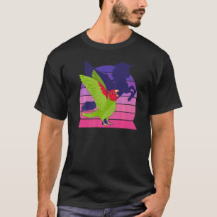 T-shirt Retro Parrot I Winged Unicorn I hurler masque roug