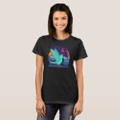T-shirt Retro Parrot I WingwingDragon I hurle Turquoise (Devant entier)