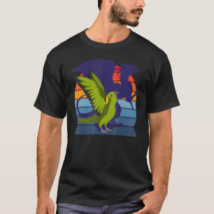 T-shirt Retro Parrot I WingwingDragon I Jaune naped Amazon