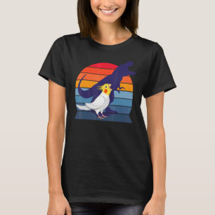 T-shirt Retro Parrot Tyrannosaurus Rex I hurle Lutino