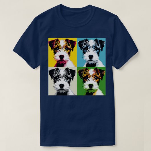 T-shirt Retro Parson Russell Terrier Art mignon Chiot 1 (Design devant)