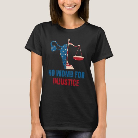 T-shirt Retro Pas De Womb Pour La Justice (Devant)