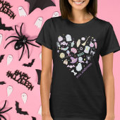 T-shirt Retro Pastel Couleurs I Love Halloween Enseignant