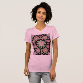 T-shirt Retro Pastel Floral Mandala Symmetry (Devant entier)
