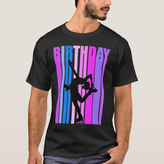 T-shirt Rétro Patinage sur glace femmes Anniversaire Patin (Devant)