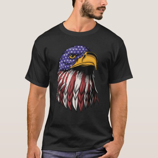T-shirt Retro Patriotique USA I American Flag I Retro 4th (Devant)