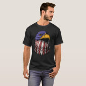 T-shirt Retro Patriotique USA I American Flag I Retro 4th (Devant entier)