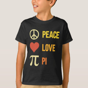 T-shirt Retro Peace Love Pi 3.14 Happy Pi Day Math Pi
