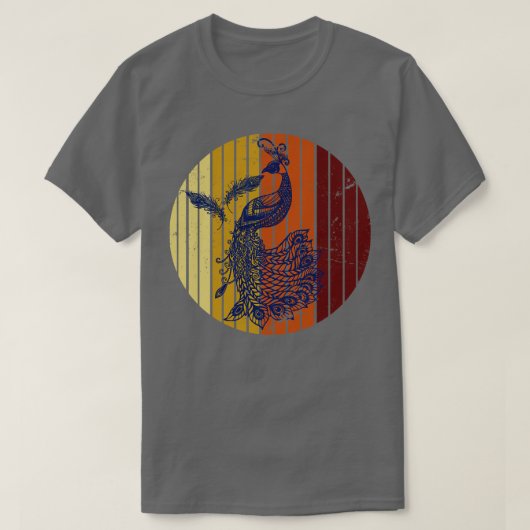 T-shirt Rétro Peacock (Design devant)