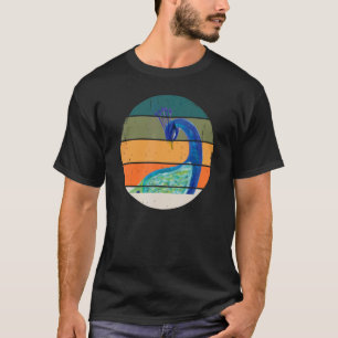 T-shirt Retro Peacock Cute Birds Animal Graphisme