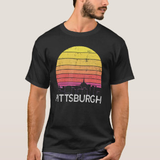 T-shirt Retro Pennsylvania Pittsburgh Skyline Vintage Urba
