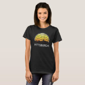 T-shirt Retro Pennsylvania Pittsburgh Visitors Skyline Vin (Devant entier)