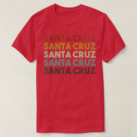 T-shirt Retro Père Noël Cruz Californie (Design devant)