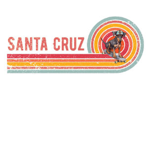 T-shirt Retro Père Noël Cruz Skateboard Doberman Pinscher