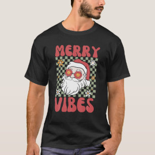 T-shirt Retro Père Noël Super Noël Joyeux Vibes Noël Hipp
