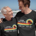 T-shirt Retro Perturbé Sunset Cruise Vacances famille<br><div class="desc">Vous pouvez modifier le style de cette chemise en choisissant Plus > sous l'option style. Il peut être personnalisé dans la zone fournir ou customiser en choisissant le clic pour customiser une autre option et en changeant le nom, les initiales ou les mots. Vous pouvez également modifier la couleur et...</div>
