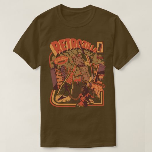 T-shirt Retro Phonezilla (Design devant)