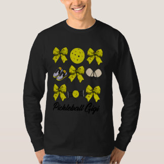 T-shirt Retro Pickleball Gigi Bow Pickleball Maman Mères D