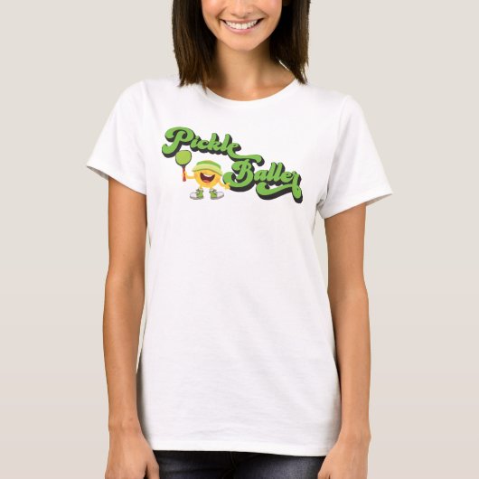 T-shirt Retro Pickleballer Funny pickleball (Devant)