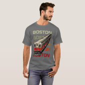 T-shirt Rétro pièce en t de Boston (Devant entier)