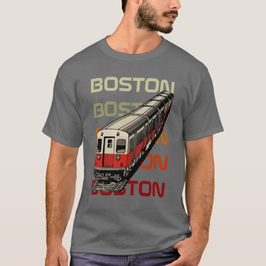 T-shirt Rétro pièce en t de Boston (Devant)