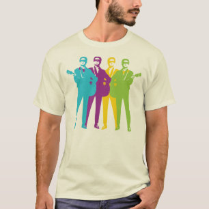 T-shirt Rétro pièce en t vintage de roche et de rockabil