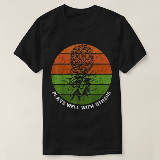 T-shirt Retro Pineapple Summer Vibes Design (Design devant)