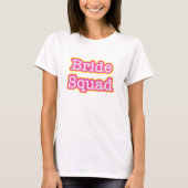 T-shirt Retro Pink Bride Squad (Devant)