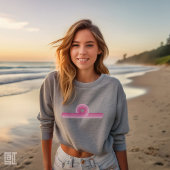 T-shirt Retro Pink Heart Sunset Aesthetic 