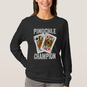 T-shirt Retro Pinochle Champion Card Joueur Joueur Jeu Cor
