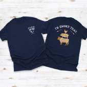 T-shirt Retro Pit Master Nom personnalisé Drôle Je fumerai