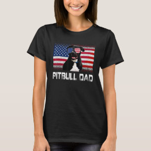 T-shirt Retro Pitbull Papa Chien Propriétaire Fête des pèr