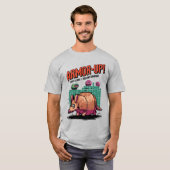 T-shirt Retro Pixel Art Armadillo Conception de jeu vidéo (Devant entier)