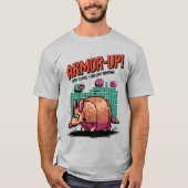 T-shirt Retro Pixel Art Armadillo Conception de jeu vidéo (Devant)