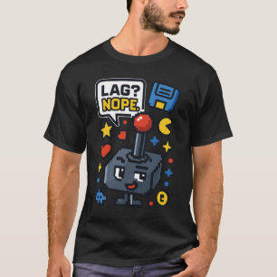 T-shirt Retro Pixel Joystick Gamer Arcade Design