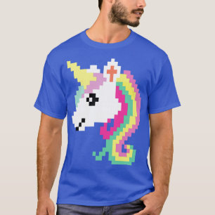 T-shirt Retro Pixel Unicorn Vidéo Girl Enfants Cadeau