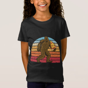 T-Shirt Rétro Pizza Lover Sasquatch Cryptid Yeti Conspirat