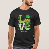 T-shirt Retro Plaid Shamrock Love Single Papa Shamrock St  (Devant)
