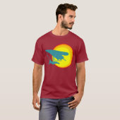 T-shirt rétro planeur de coup (Devant entier)