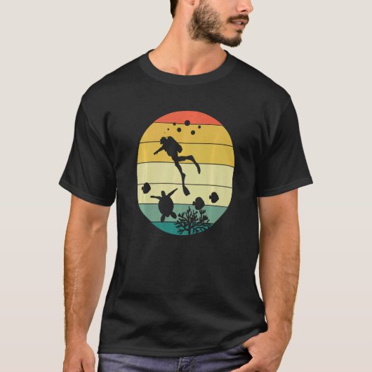 T-shirt Retro Plongeur plongée instructeur de plongée expe (Devant)