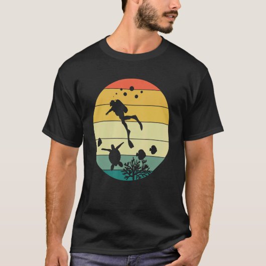 T-shirt Retro Plongeur plongée instructeur de plongée expe (Devant)