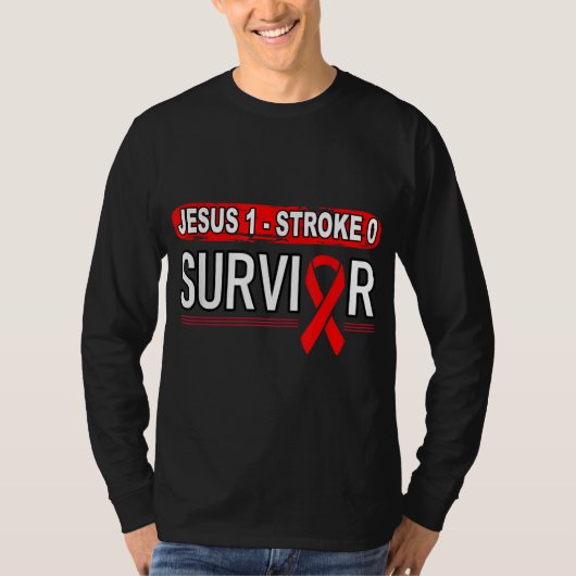 T-shirt Rétro Plus dur qu'un AVC Survivant Jésus (Devant)