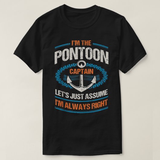 T-shirt Retro Pontoon Boat Owner Cadeau Je suis le Pontoon (Design devant)