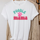 T-shirt Retro Poodle Mama Chien