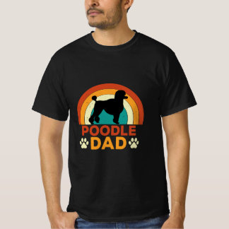 T-shirt Retro Poodle Papa