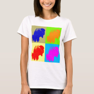 T-shirt Retro Pop Art Bison Buffalo
