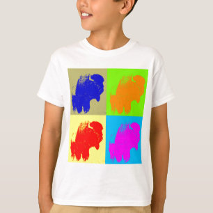 T-shirt Retro Pop Art Bison Buffalo