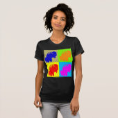 T-shirt Retro Pop Art Bison Buffalo (Devant entier)