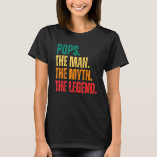 T-shirt Retro Pops the Man the Myth the Legend Père Pres