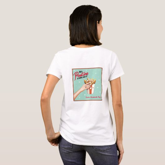 T-shirt Retro Poutine a Ring on It! Bachelorette de Montré (Dos entier)